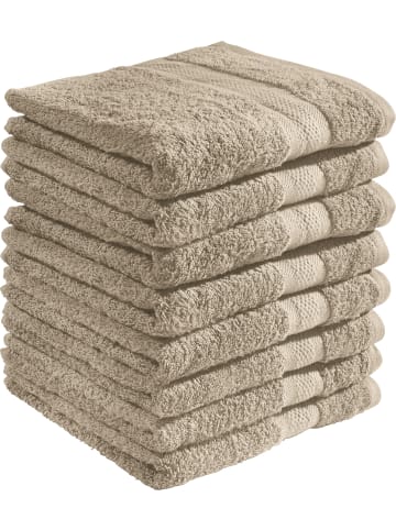 Frottier Duschtuch 8er-Pack Chicago in taupe
