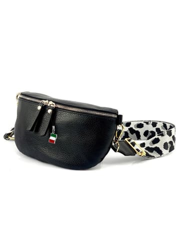 Gürteltasche Leder schwarz, mehrfarbig ca. 25cm