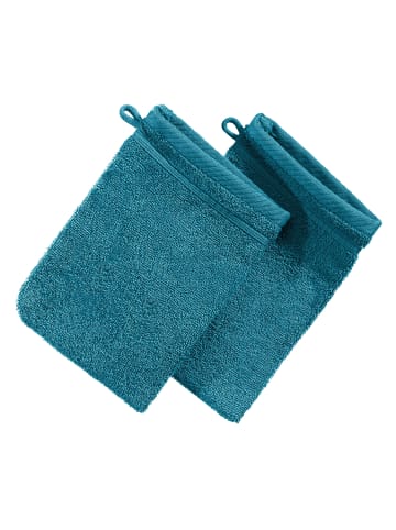 Waschhandschuh 2er-Pack Heidelberg in petrol