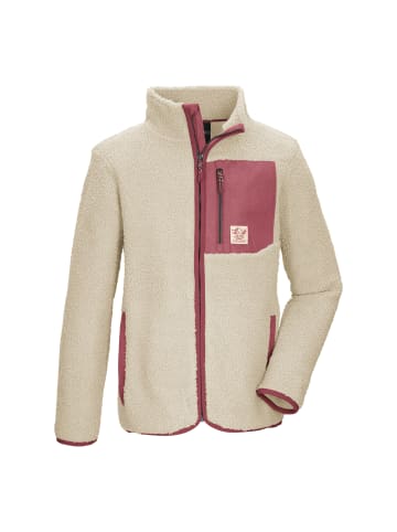 Sherpajacke mit Stehkragen in Beige8026