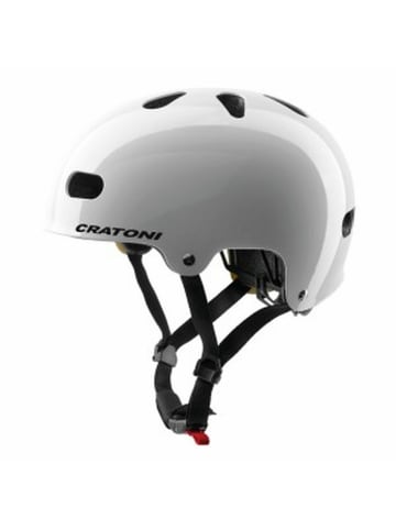 Kinder-Fahrradhelm C-Mate Jr. in weiß glänzend