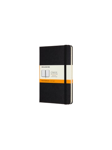 Notizbuch mit festem Einband, 70g-Papier, Liniert "Classic" in Schwarz
