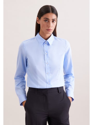 Klassische Bluse Regular in Mittelblau