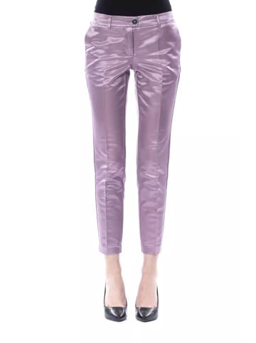 Lila Baumwolle Damen Hose