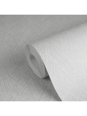 Tapete Herringbone in Hellgrau 