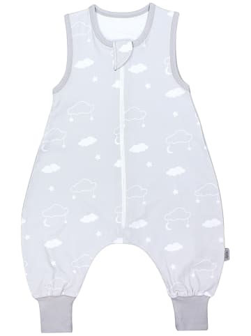 Babyschlafsack mit Beinen Unwattiert in grau Modell 2