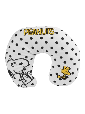 The Peanuts - Reise Nackenkissen Snoopy & Woodstock in schwarz/weiß
