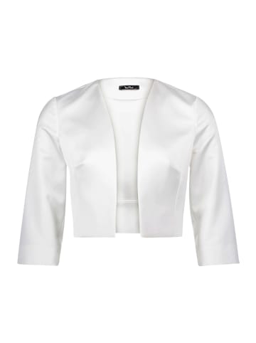 Bolero-Jacke mit Kellerfalten in Rohweiß