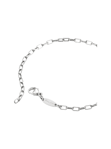 Charm-Armband Paperclip in silber
