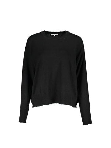 Schwarz Stoff Damen Pullover