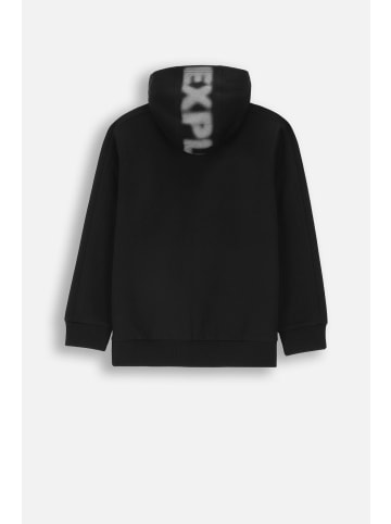 Sweatshirt mit Reißverschluss in schwarz