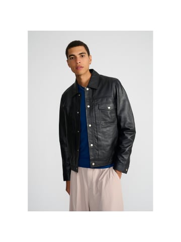 Lederjacke Carlos Trucker in schwarz