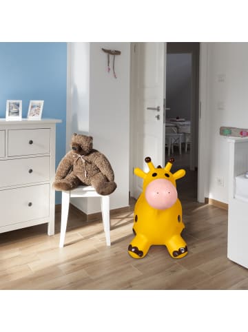 Hüpftier "Giraffe" in Gelb/Braun