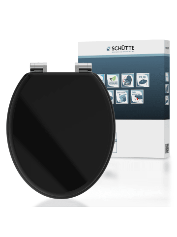 MDF WC-Sitz SPIRIT BLACK, mit Absenkautomatik