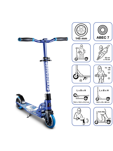 Aluminium Scooter Junior 145 mm in blau
