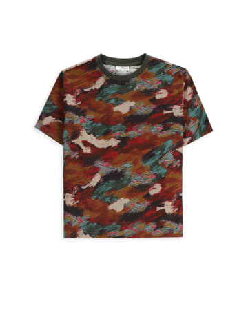Baumwoll-T-Shirt mit kurzen Ärmeln in bunt