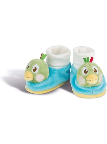 Fritz der Spatz - Babyschuhe mit Rassel in bunt