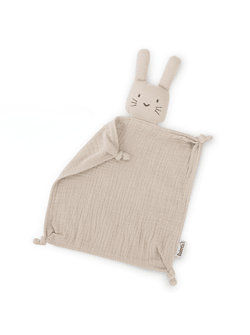 Musselin Schmusetuch Hase in Beige - 10 x 10cm