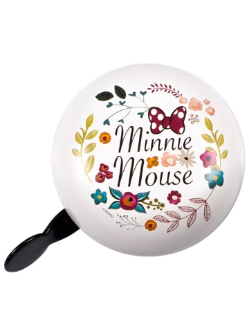 Minnie Mouse Retro Fahrradklingel Laut und stilvoll im Blumenmuster in Weiß