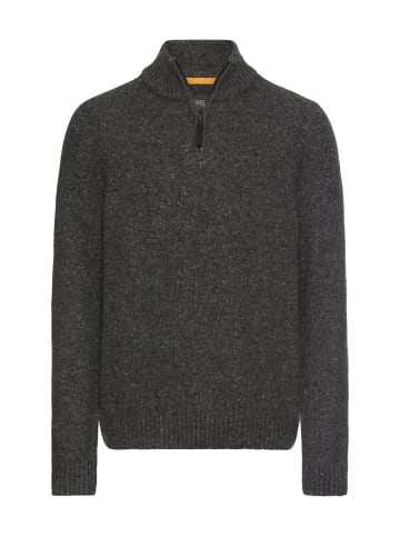 Strickpullover mit Stehkragen in Schwarz