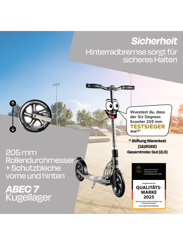 Aluminium Scooter 205 mm in grau