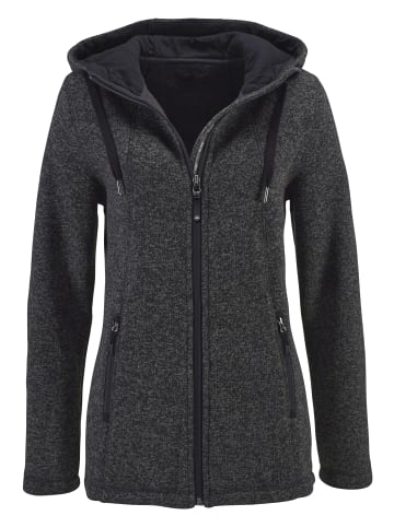 Strickfleecejacke in anthrazit