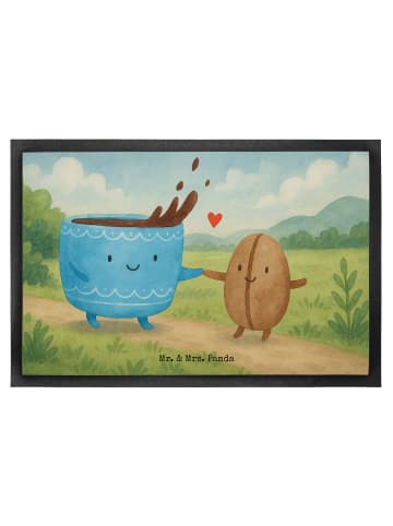 Fußmatte Kaffee Bohne Design ohne Spruch in Weiß