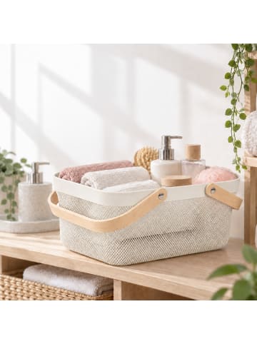 Drahtkorb in Creme