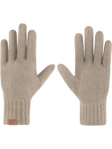 Merino Handschuhe Glattgestrickt in Beige