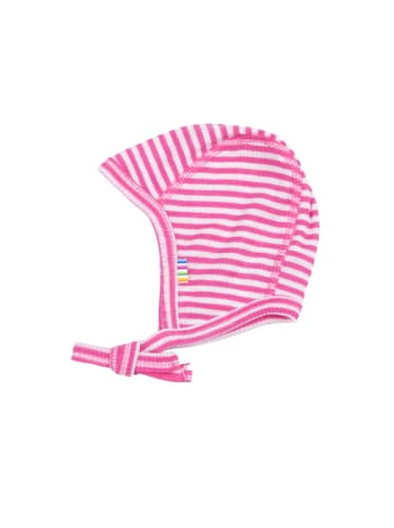 Erstlingsmütze aus Merinowolle/Seide in pink