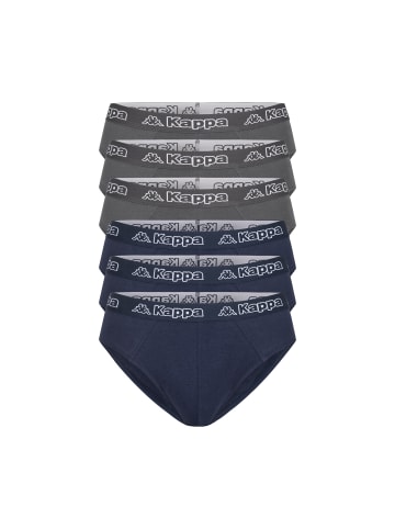 Kappa 6er Set Herren Slip in 3xNavy 3xAnthrazit