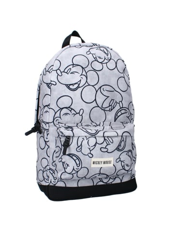 Kinder Schul-Rucksack grau | Micki Maus Mickey Mouse | 43 x 33 x 15 cm