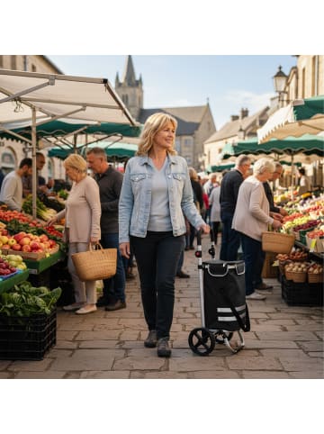 Einkaufstrolley in Schwarz - 45 l