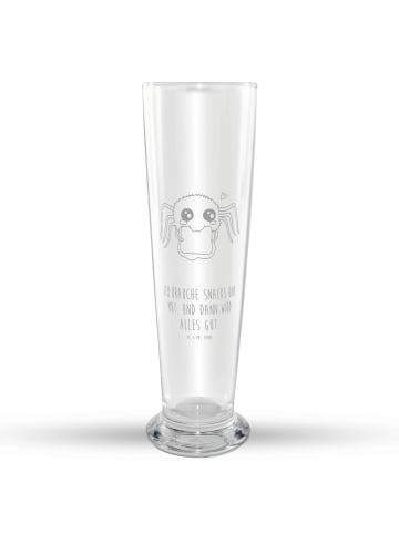 Bierglas Spinne Agathe Sandwich mit Spruch in Transparent