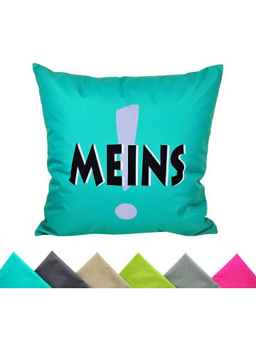 1x Outdoor Kissenhülle Motiv 50x50cm Meins in Türkis