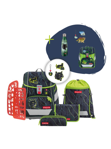 Schulranzen-Set 2IN1 PLUS „Danger Cat Chiko“, 9-teilig, grün