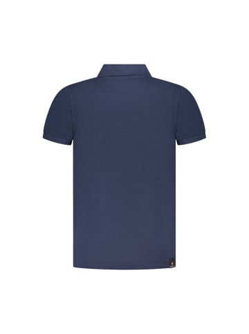 Blau Marine Baumwolle Herren Polo