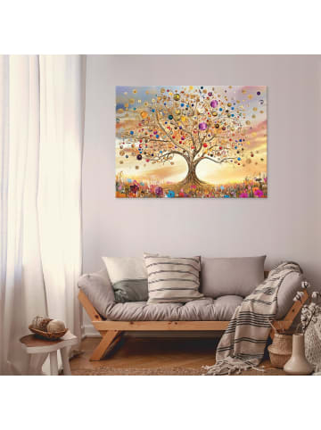 Leinwandbild Baum in Golden