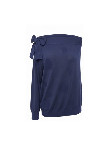 Blau Baumwolle Damen Pullover