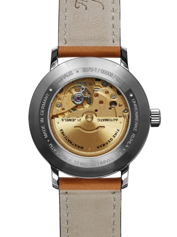 Herrenuhr Pure Automatik Day-Date Weiß / Braun / Silber