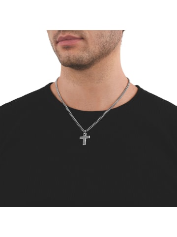 Kette mit Anhänger Edelstahl in silber