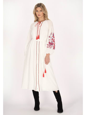 Damen Kleid in Weiss Rosa
