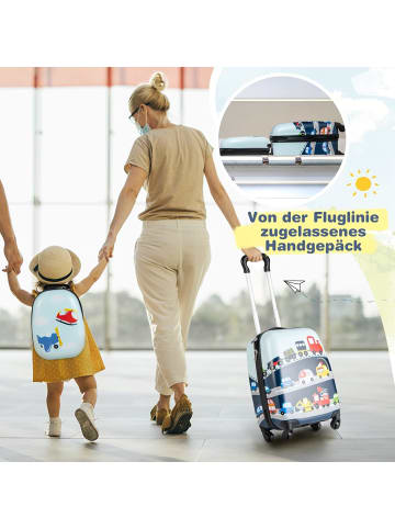 2 teiliger Kinderkoffer+ Rucksack in Hellblau