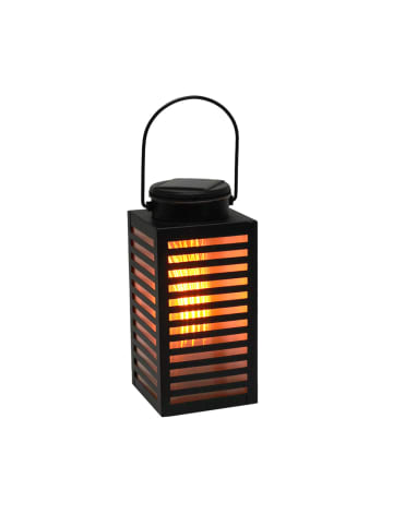 Solar-LED-Laterne in Schwarz, 10 x 10 x 18,5 cm