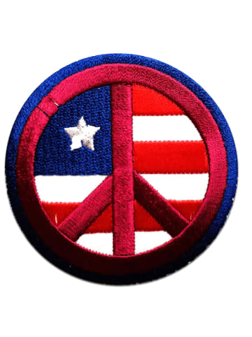 Usa America Peace Frieden Friedens ArmyApplikation Bügelbild inRot