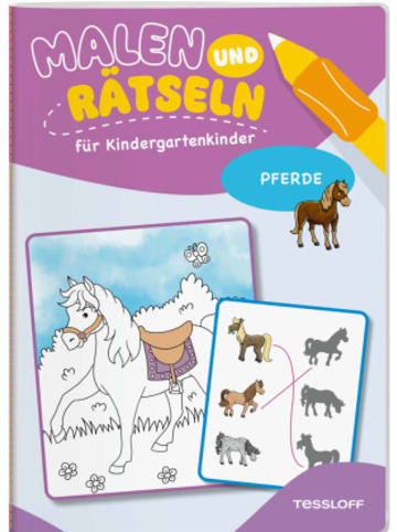 Buch - Malen und Rätseln für Kindergartenkinder. Pferde