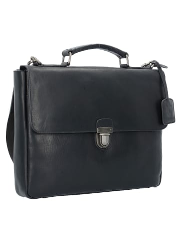 Roma Aktentasche Leder 37 cm Laptopfach schwarz
