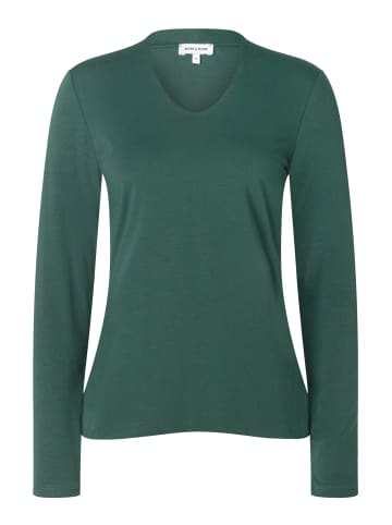 schmales Basic Longsleeve in dark green