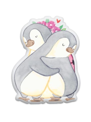 Kuschelkissen Pinguine Kuscheln ohne Spruch in Weiß