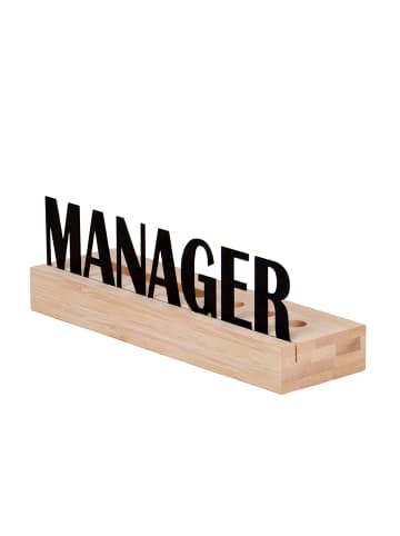 Schreibtisch Organizer Bambus "Manager" in Schwarz